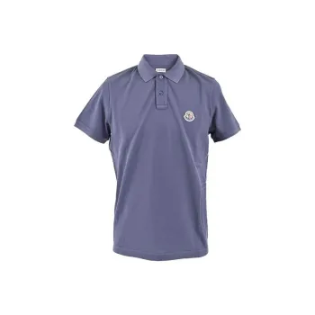 Moncler Polo Shirts Men Navy Blue