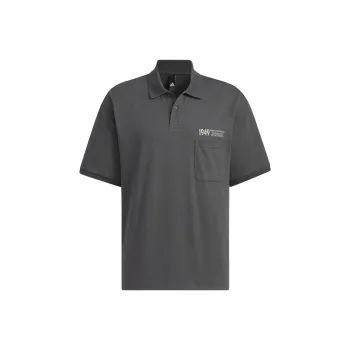 Adidas Polo Shirt Men's Solid Dark Gray