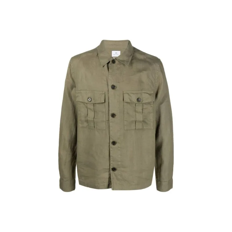 Paul Smith Shirts Men Army Green-0