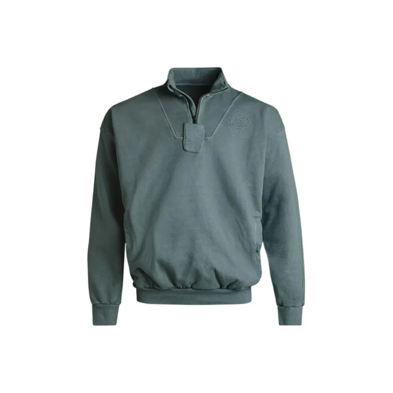GYMSHARK PREMIUM LEGACY 1/4 ZIP Sweatshirt Men's Cyan-0
