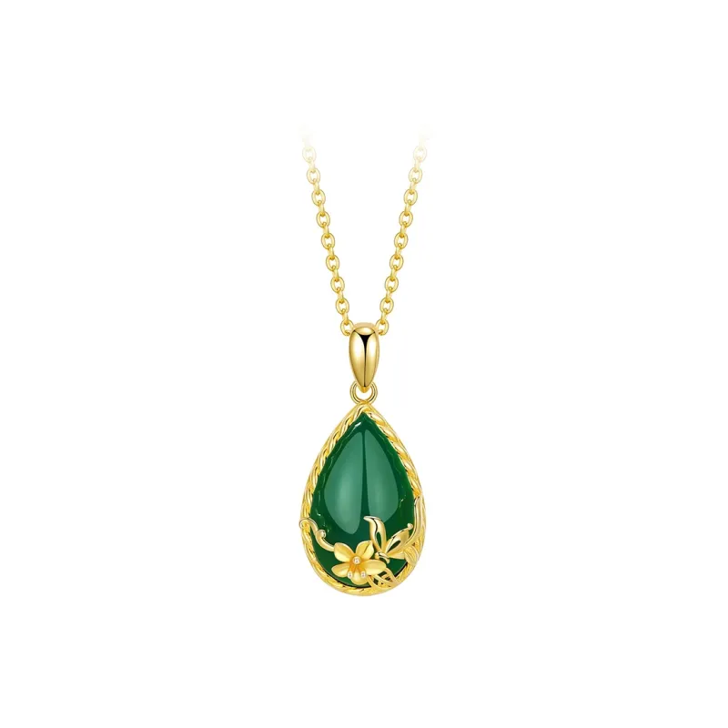 Olampe Chalcedony Jade Necklaces Women's-0