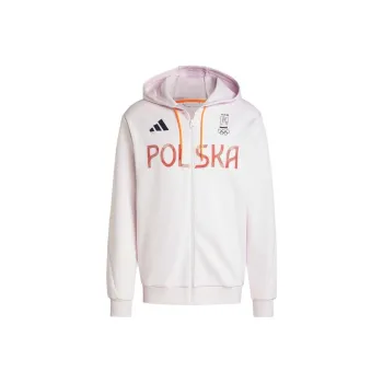 Adidas POLAND FULL-ZIP TRACK TOP Sweatshirt Men's Pink