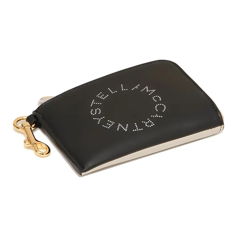 Stella McCartney Logo Perforated Zipped Wallet-3