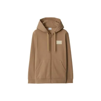 Burberry Hove Logo Print Zip Hoodie