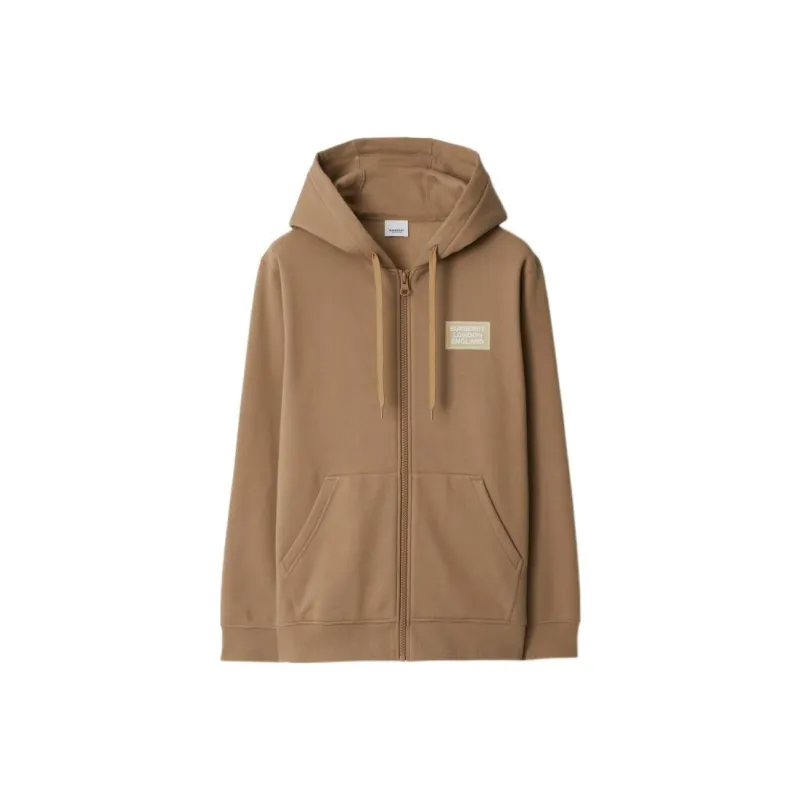 Burberry Hove Logo Print Zip Hoodie-0