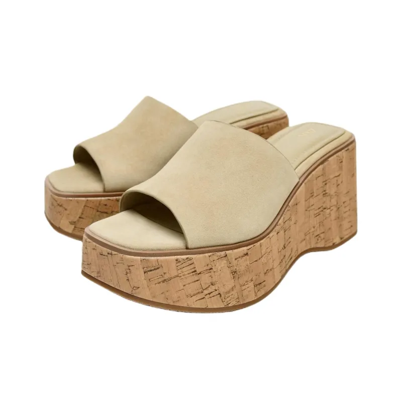 ZARA Slip Resistant Slide Slippers Women's Beige-2