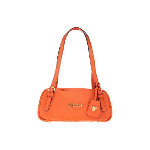 FANSIZHE Leather Bowling Bag, Shoulder Bag Women's Orange