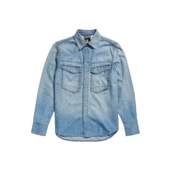 G STAR RAW Shirt Unisex Light Blue