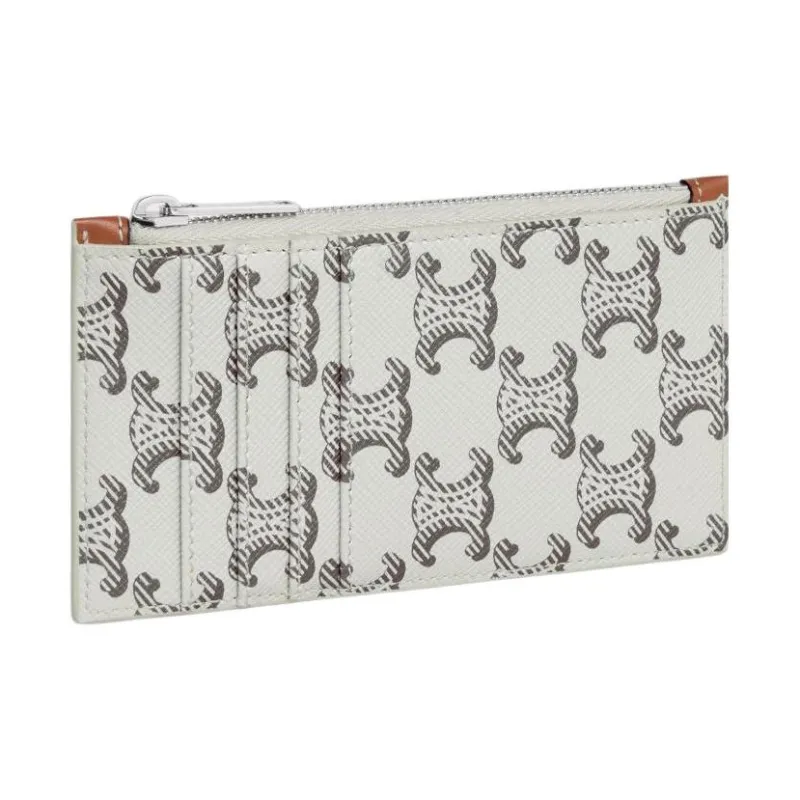 CELINE Cow Leather Card Holder Men's Tan/Light Umber-1