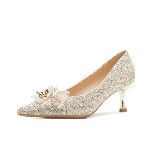 Zomila Slim Heel High Heels Women's Gold