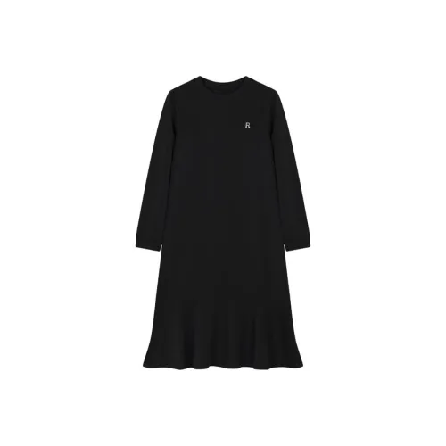 Mo Han Yi Mei Long Sleeved Dresses Women's Black