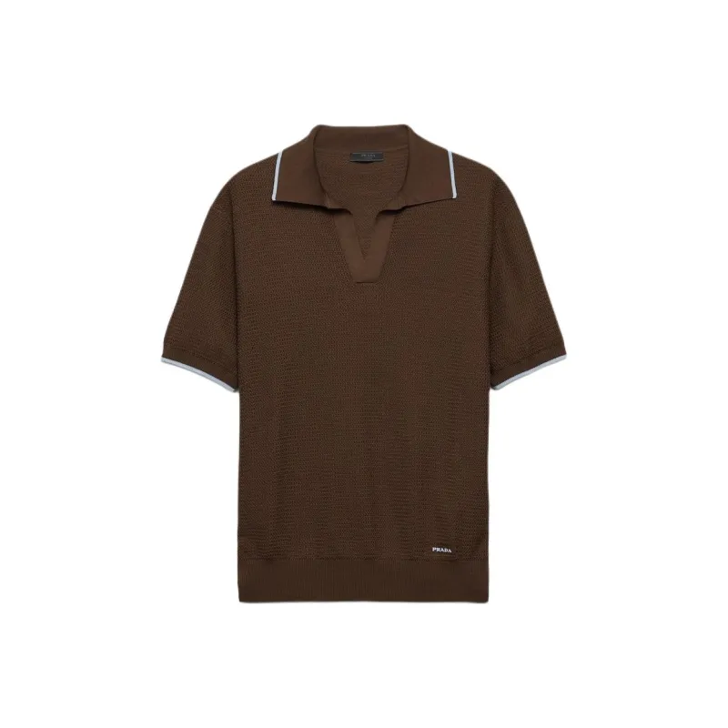 PRADA Polo Shirts Men Ebony-0