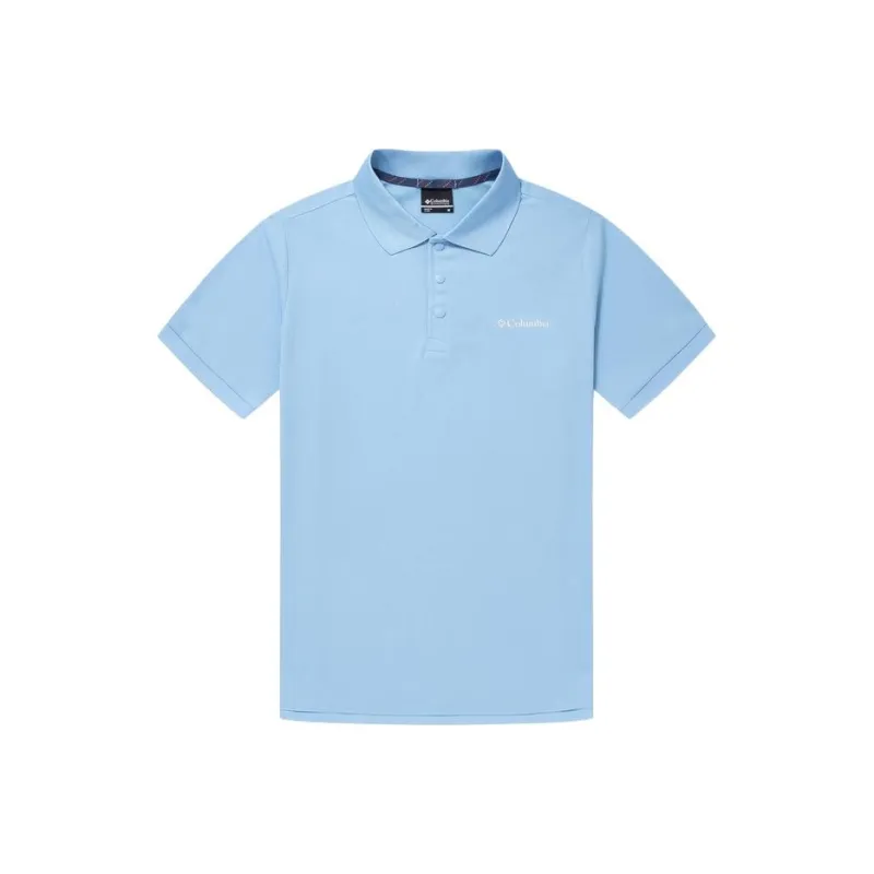 Columbia Polo Shirt Men's Light Blue-0