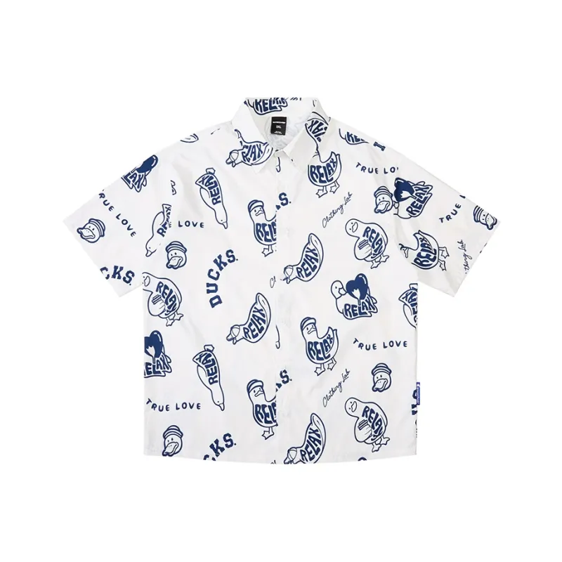 WAYNEXZAVIER Floral Short Sleeved Shirt Men's-0