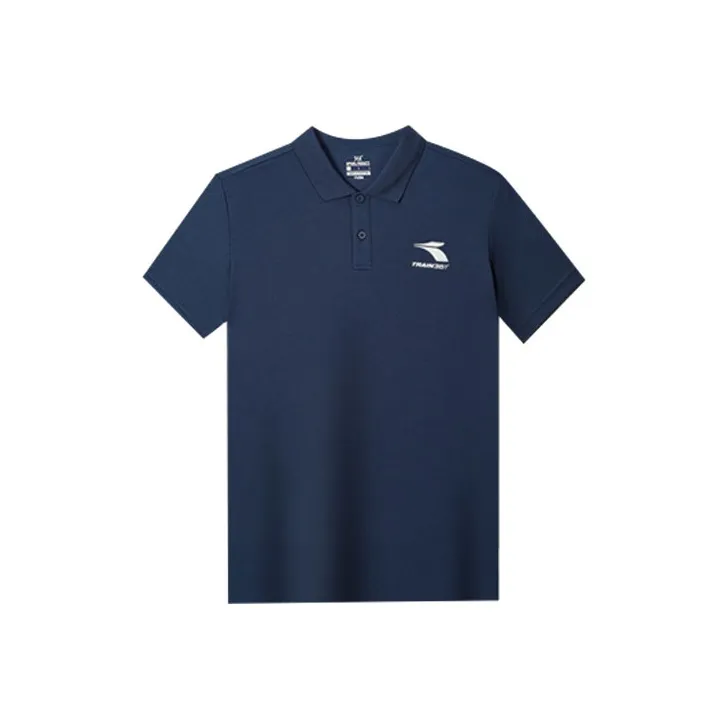361° Polo Shirts Men Heather Gray & Navy Blue-0