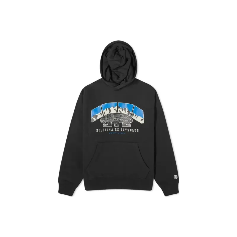 BILLIONAIRE BOYS CLUB Logo Printed Long-Sleeved Hoodie-0