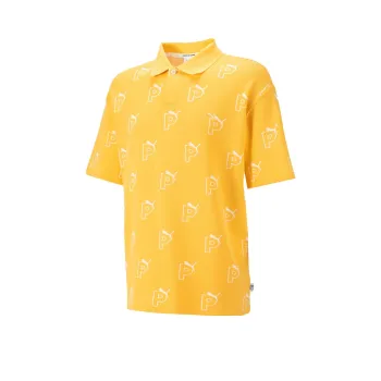 PUMA Polo Shirts Unisex Mustard Seed Color