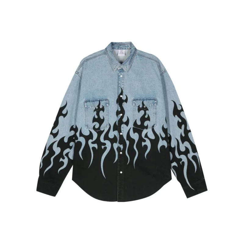 Vetements Fire Denim Shirt-0
