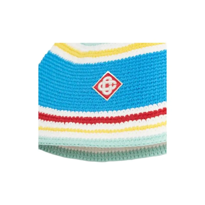 CASABLANCA Stripe Crochet Hat-3