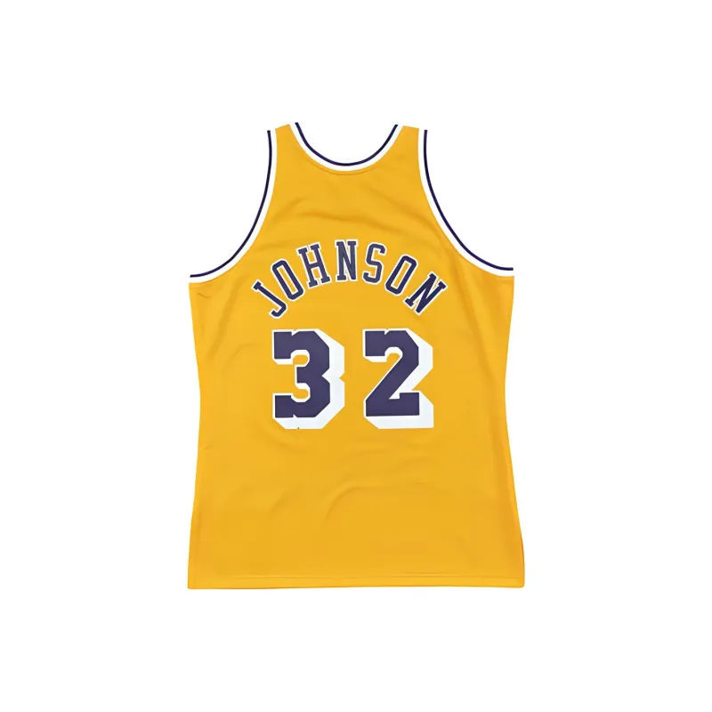 Mitchell & Ness 'NBA La Lakers 84 Magic Johnson' Authentic Home Jersey-1