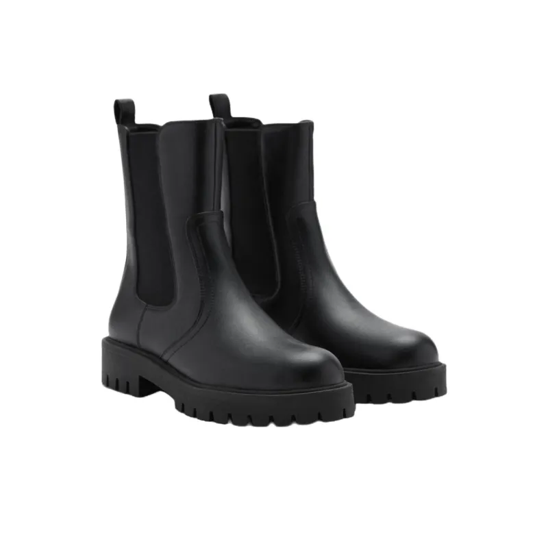 MANGO Short Chelsea Boots Women's Black-1