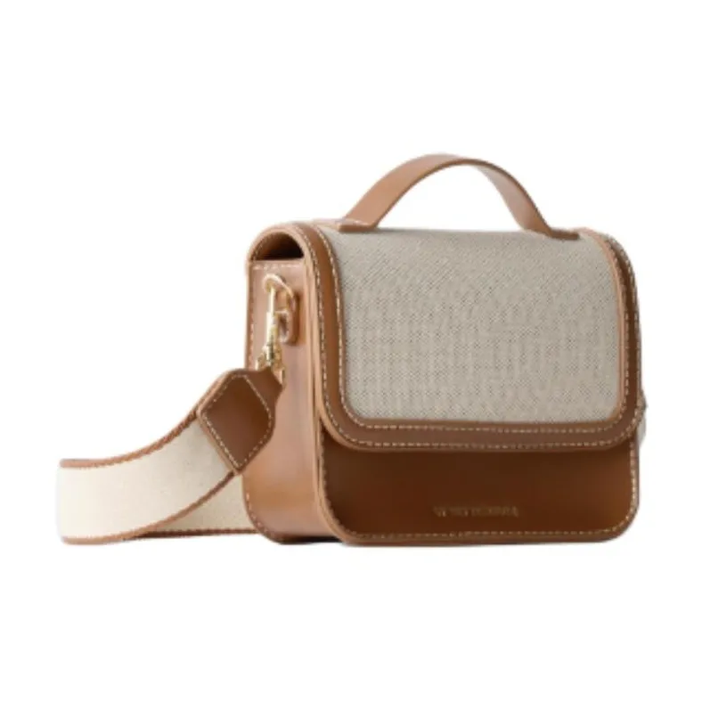 ZARA Polyurethane Shoulder Bag, Crossbody Bag Mini Women's Brown-2