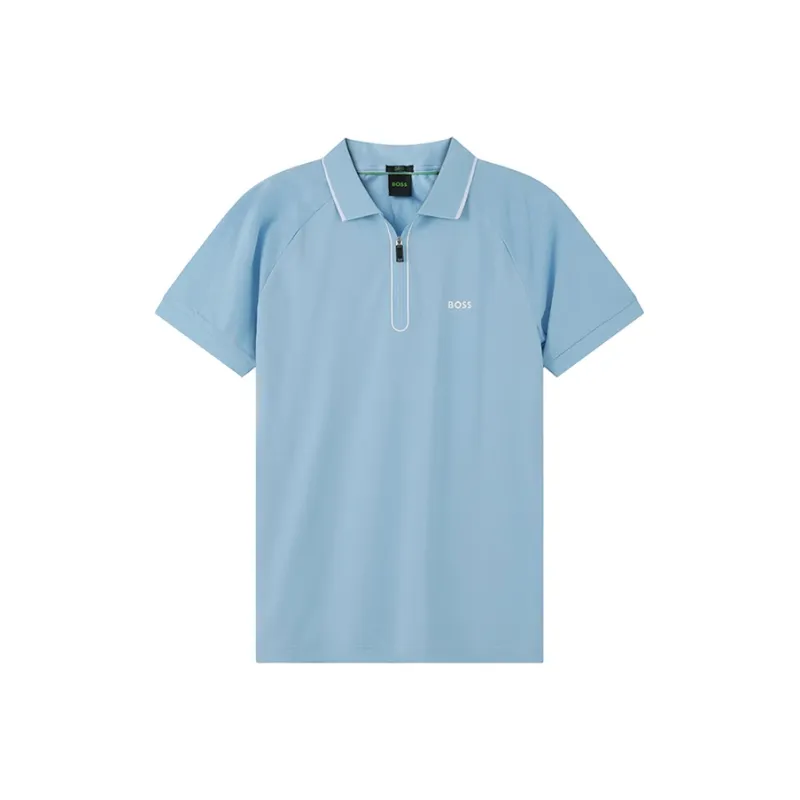HUGO BOSS Short Sleeved Polo Shirt Men's Blue-0