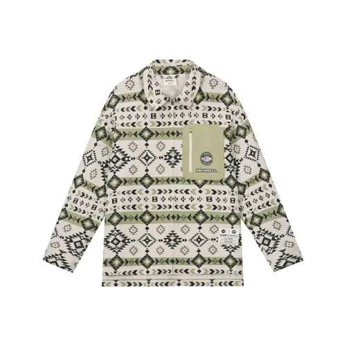 Palladium Shirt Unisex Green Coffee Geometric Pattern