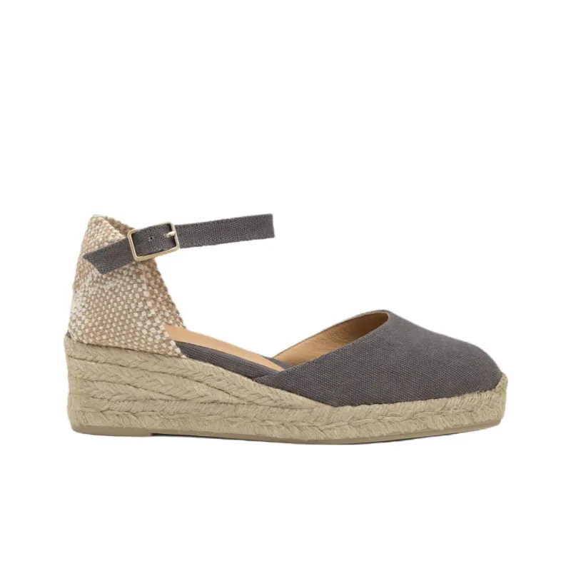 Castañer Carol Wedge Heel High Heels 5cm Women's Gray-1