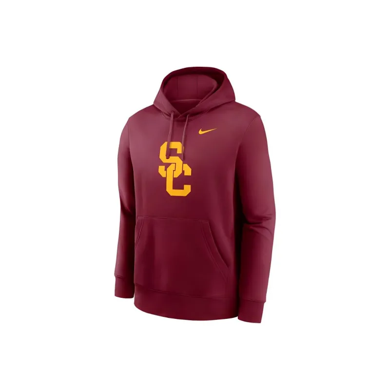 Nike Usc Trojans Primetime Evergreen Club Primary Logo Men's Nike College Pullover Hoodie-0