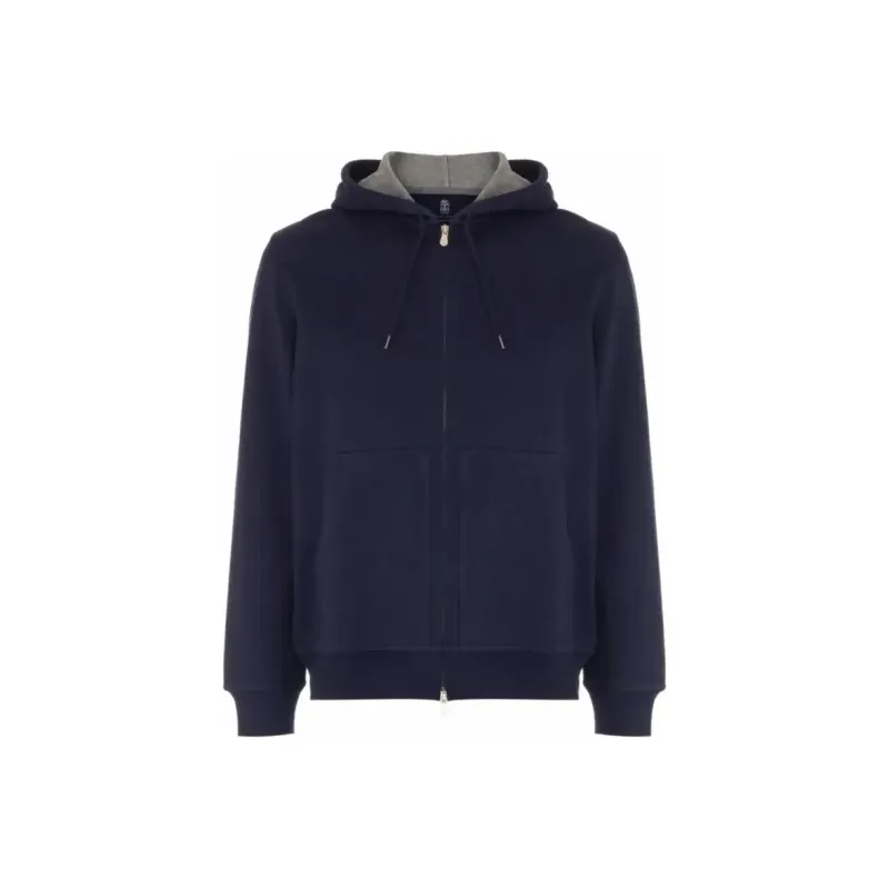 Brunello Cucinelli Zip Up Drawstring Hoodie-0