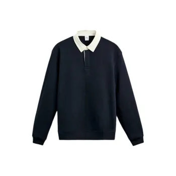 ZARA Polo Shirts Men Sea Blue