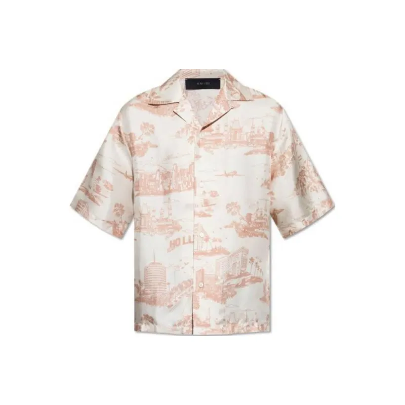AMIRI La Landmark Printed Short Sleeved Shirt-0
