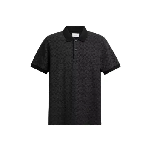 COACH Polo Shirts Men Black
