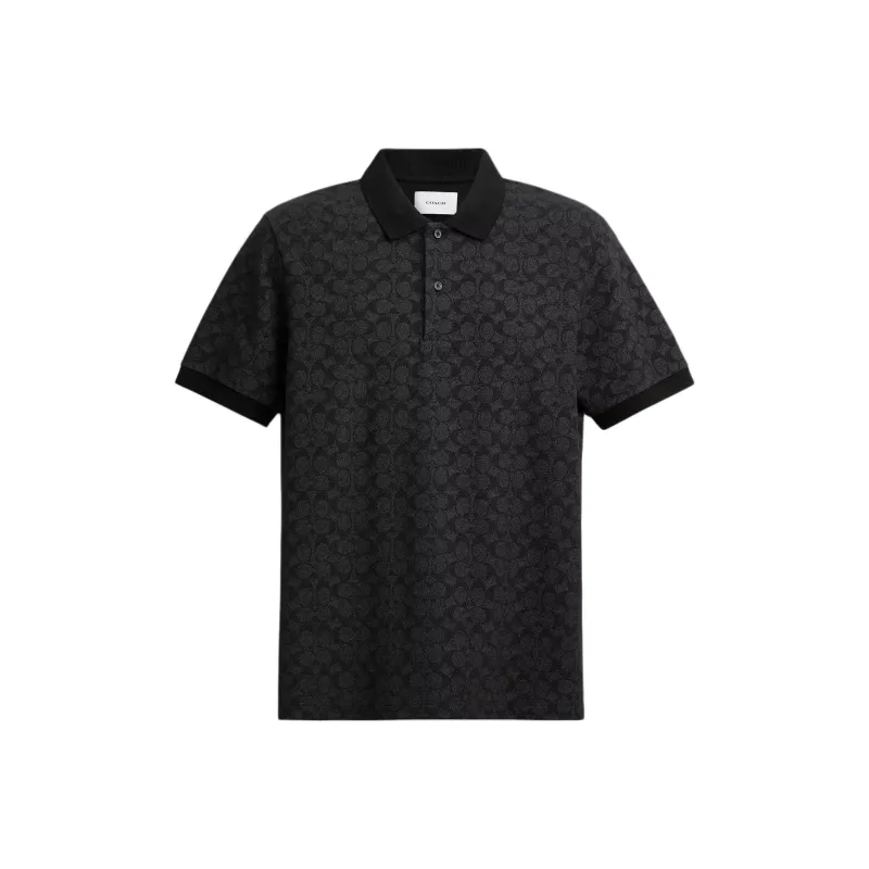 COACH Polo Shirts Men Black-0