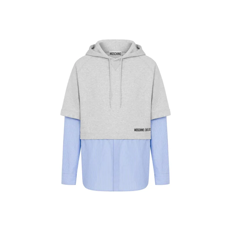 MOSCHINO Logo Embroidered Drawstring Hoodie-0