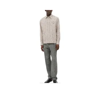 Bottega Veneta Long Sleeved Striped Shirt
