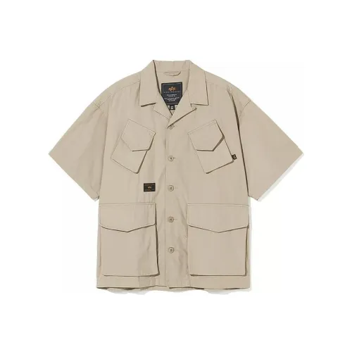 Alpha Industries Shirts Unisex Brown