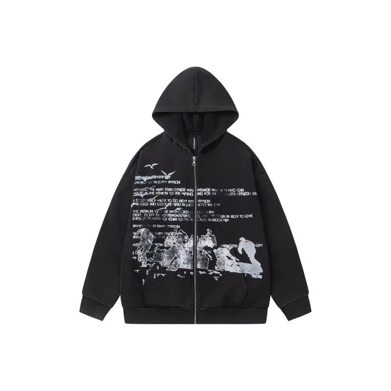 TESTUNG Fashion Versatile Sweatshirt Unisex Classic Black-1