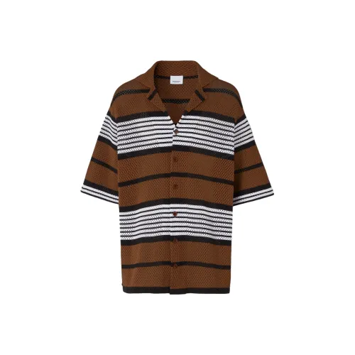 Burberry Short sleeve Stripe Print Nylon Oversized Shirt