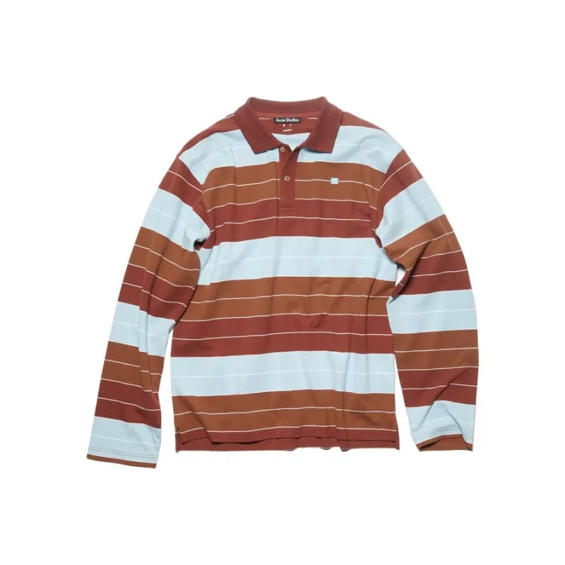 Acne Studios FW23 Polo Shirt Unisex Dark Red-0