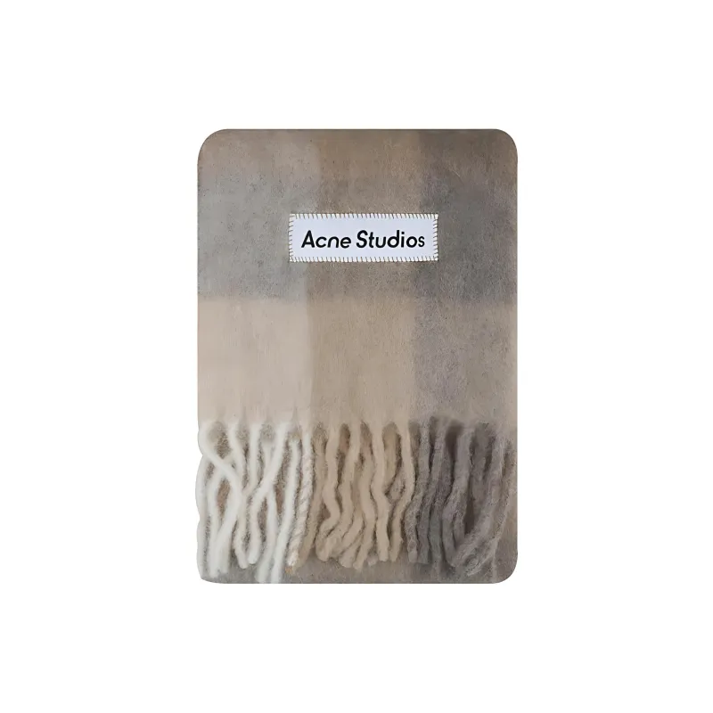 Acne Studios Knit Scarves Men's Khaki-4