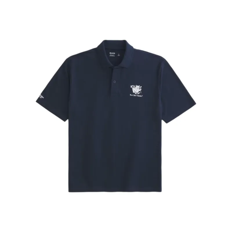 Hollister Polo Shirt Men's Marine Blue-0