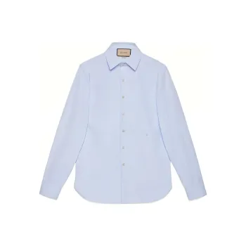 GUCCI Double G embroidered Cotton Shirt