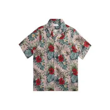 RHUDE Hawaiian Logo Rayon Shirt