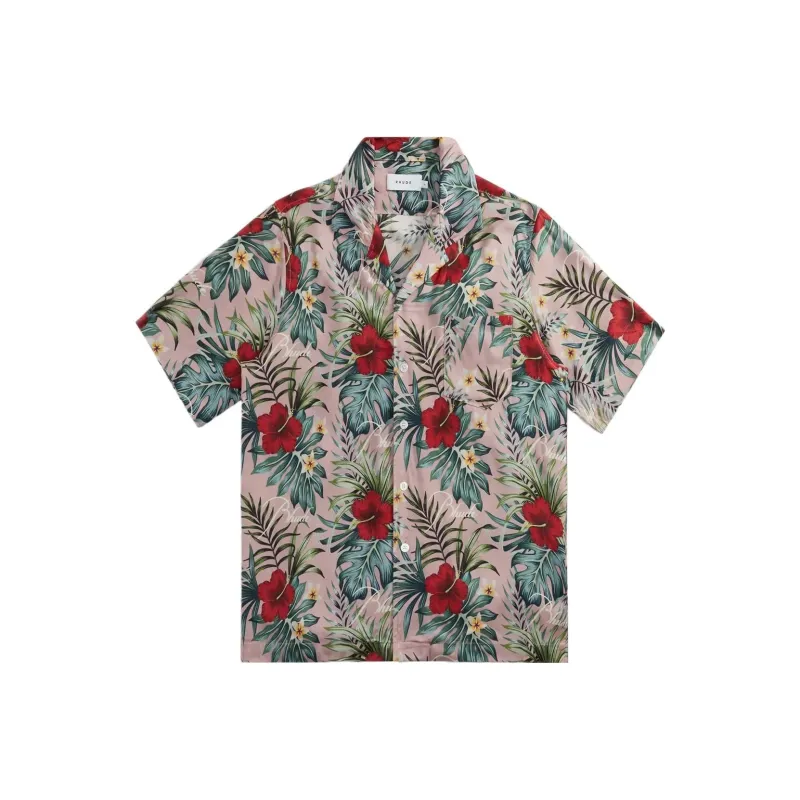 RHUDE Hawaiian Logo Rayon Shirt-0