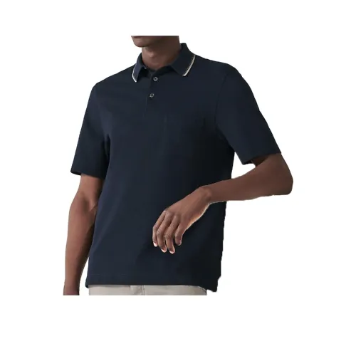HERMES Polo Shirt Men's Marine Blue