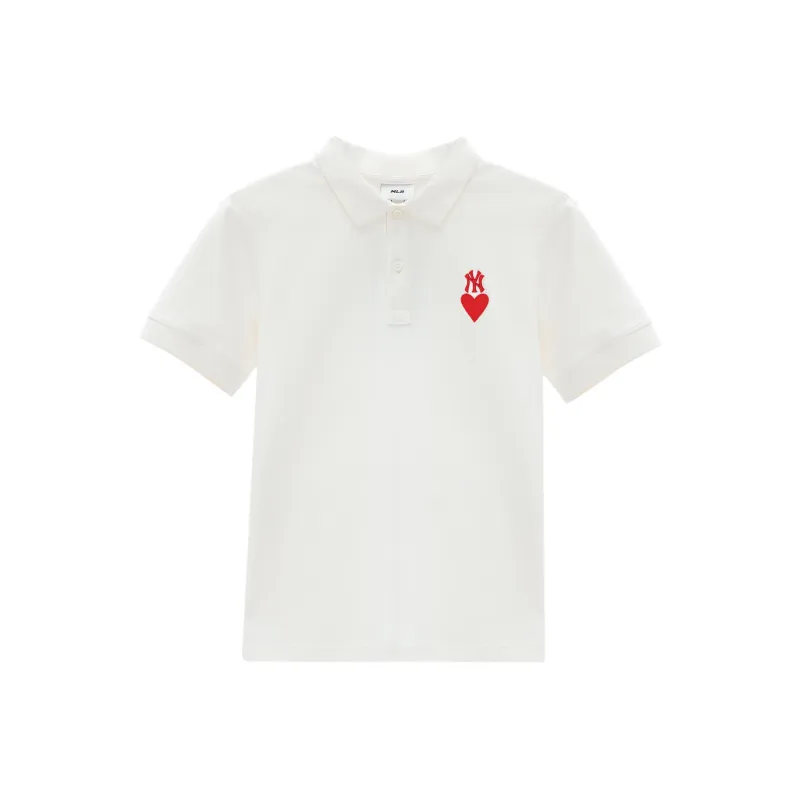 MLB Polo Shirt Unisex Cream White-0
