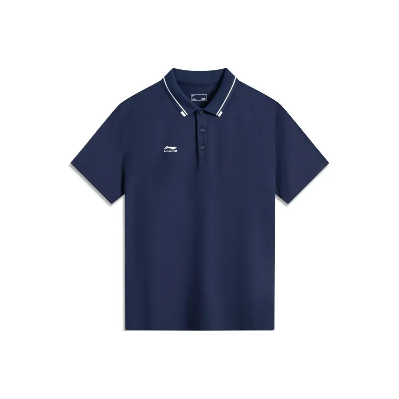 LiNing Polo Shirt Men's Dark Ship Blue-0