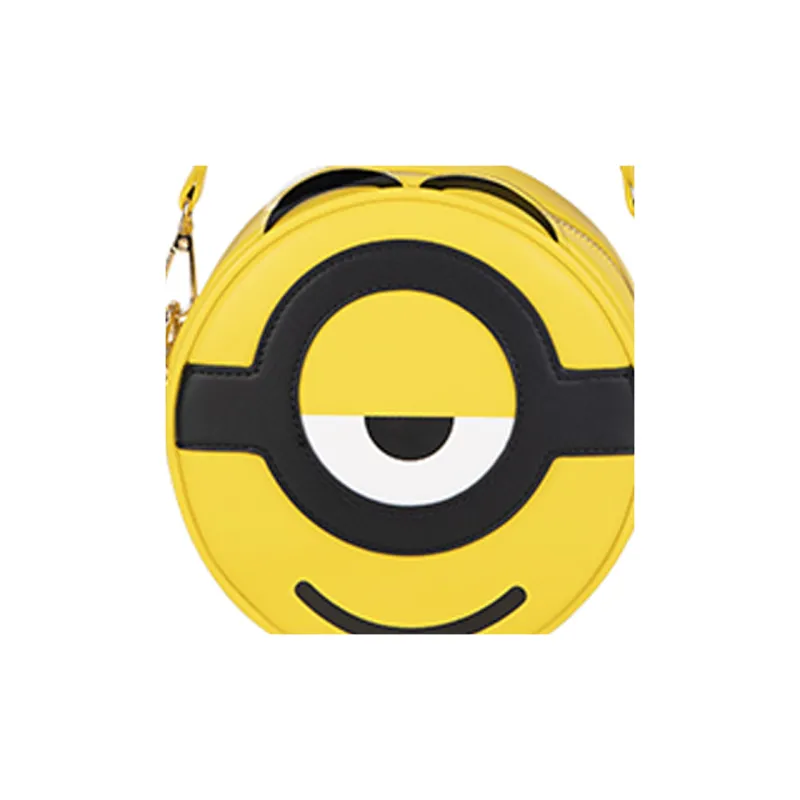 MINIONS PU Small Round Bag, Crossbody Bag, Shoulder Bag Unisex Lemon-4